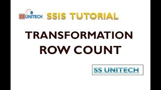 Row Count Transformation in SSIS | SSIS Tutorial Part 11
