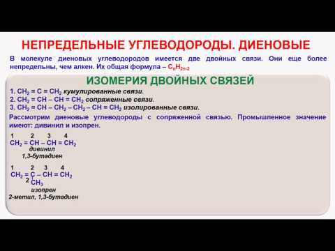 № 25. Органическая химия. Тема 9. Диеновые. Часть 1. Изомерия диеновых углеводородов
