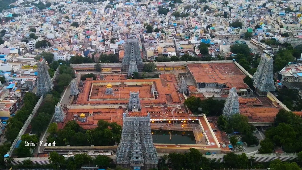 Madurai Meenakshi Amma Temple   Best Aerial View  WhatsApp Status