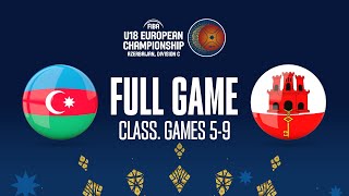 Azerbaijan v Gibraltar | Full Basketball Game | FIBA U18 European Championship 2023