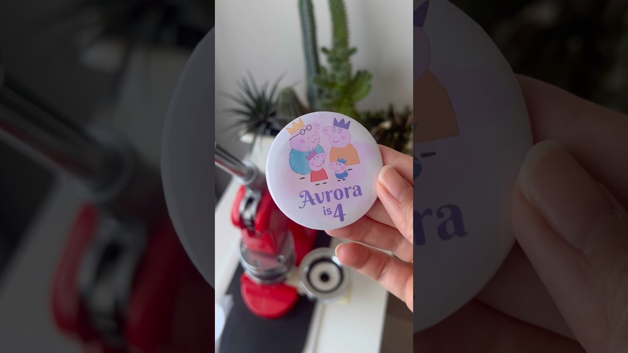 Peppa Pig Birthday Pin Buttons