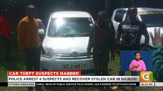 Car theft suspects arrested while dismantling a vehicle in Githurai