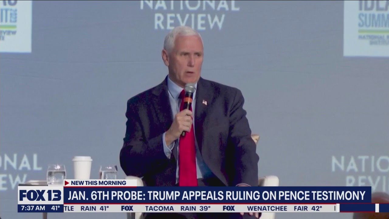 Jan. 6 probe: Trump appeals ruling on Pence testimony | FOX 13 Seattle