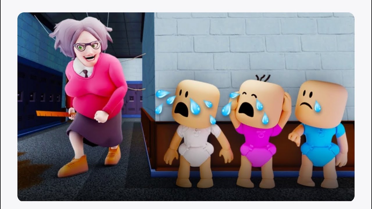 Escape Scary Teacher School #roblox #aryanagaming 