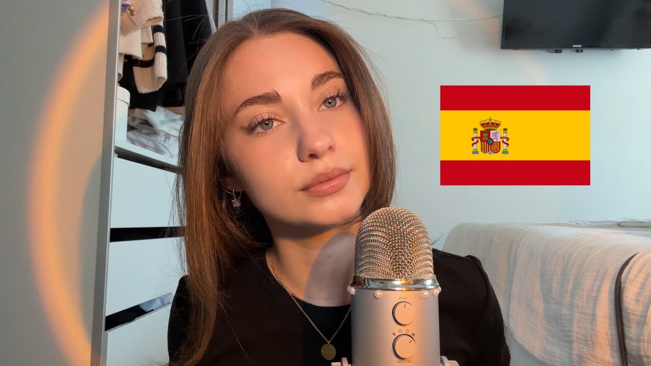 ASMR Learn Spanish with me 🇪🇸(writing sounds, close up whispers)