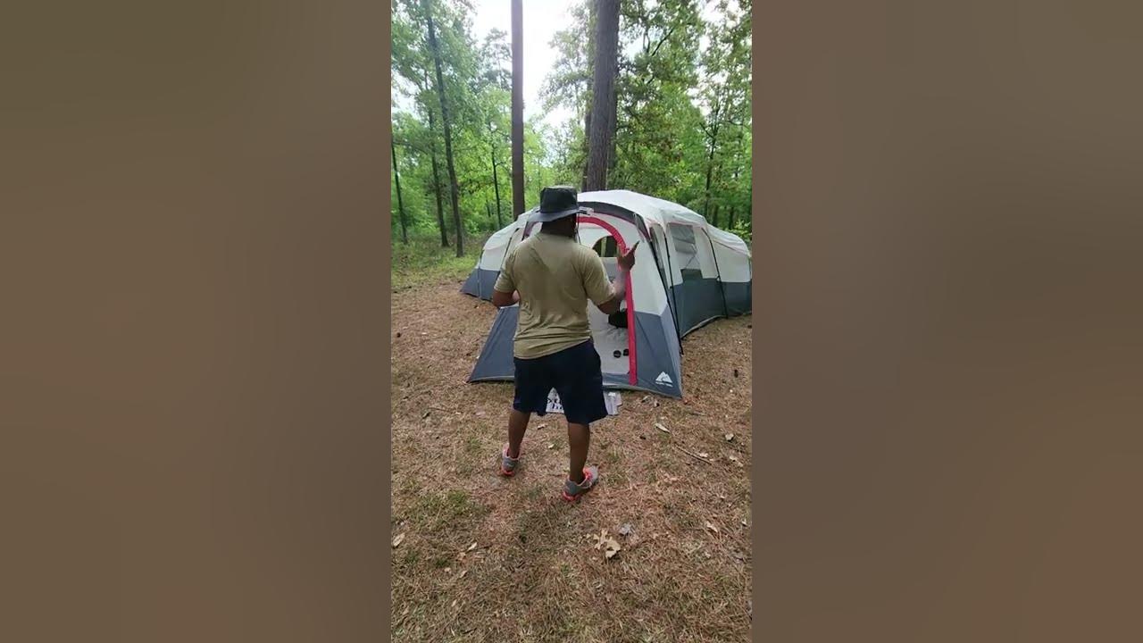 Ozark trail 20 person 4 room cabin tent Review!!! YouTube