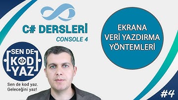 c# dersleri, ekrana veri yazdırma ve string birleştirme, Visual Studio 2015 Dersleri