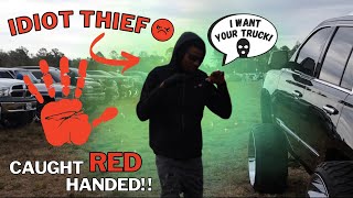 IDIOT Tries STEALING My Truck at CRAZY Truck Meet | Police show up