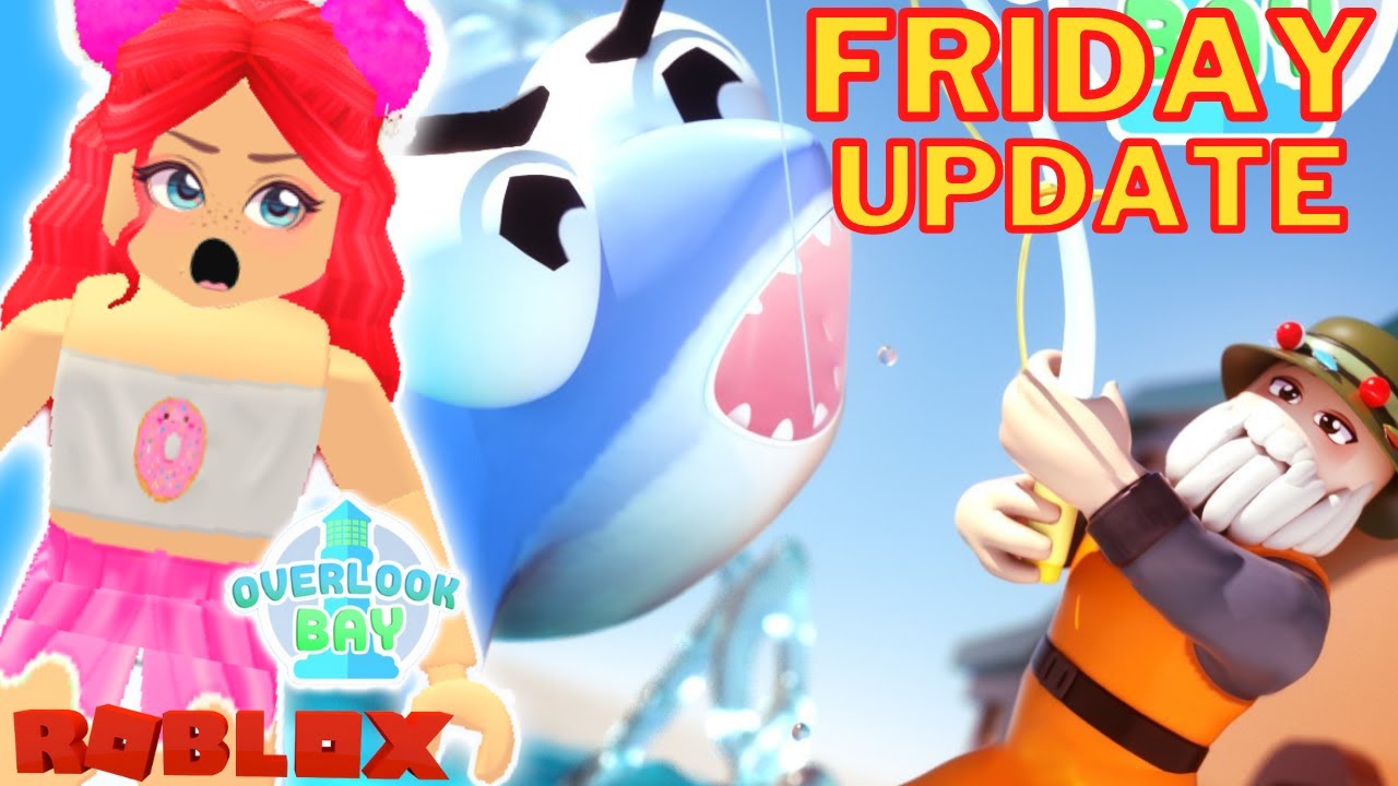 NEW🌊 FISHING UPDATE 🌊 In  Roblox Overlook Bay !! BEWARE Of SHARKS