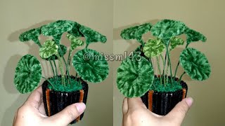DIY❤How to make artificial plants for display using Pipe cleaner/fuzzy wire🍀#diy #craft #pipecleaner