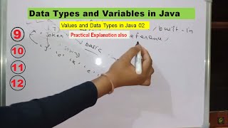 Data Types, Variables, Escape Sequences in Java | Values and Data Types in Java 02 | Hindi Java Variables Data Types Operators Escape Sequence Import Declarations 2 Hindi Urdu