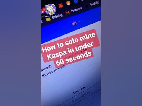 How to solo mine Kaspa in under a minute! #shorts #cryptomining #kaspa