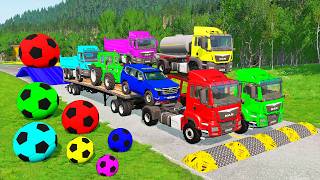 Flatbed Trailer McQueen Transportation with Truck - Speed...