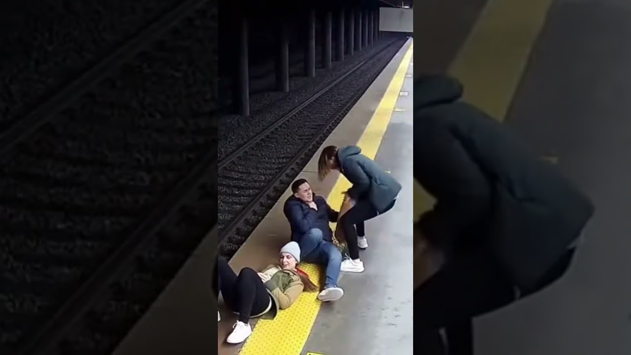 Dramatic Rescue: Puppy Saved from Oncoming Train | Heart-Stopping Moment