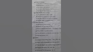 class -3 /mathematics /unit test/ question paper(2024-25)