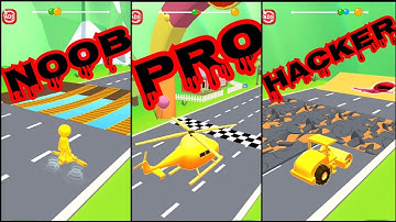 NOOB, PRO, HACKER PART20. Shape shifting 2023 Gameplay very cool and gnarly hyper casual game #games