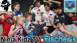 Fischer's & Ninja Kidz TV attempt to conquer a challenging athletic course!!