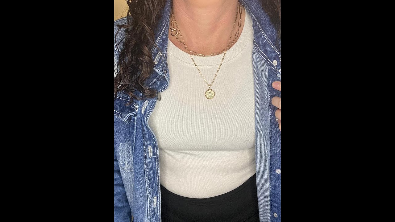 M MOOHAM Dainty Initial Necklace Review | 14K Gold-Plated Layered Letter Necklace 