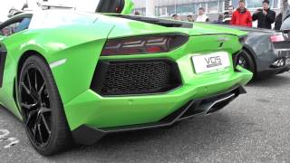 A few Lamborghini Aventador revs