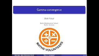 Lec#2: Gamma Convergence | Calculus of Variations | Shah Faisal | www.mathsvolunteers.com