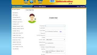 Administrator login and User provisioning