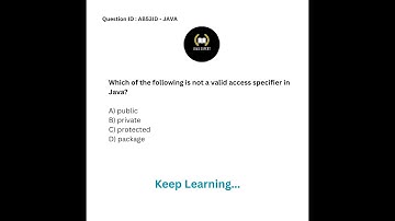 Which of the following is not a valid access specifier in Java? || JE Tutor