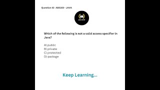 Which of the following is not a valid access specifier in Java || JE Tutor