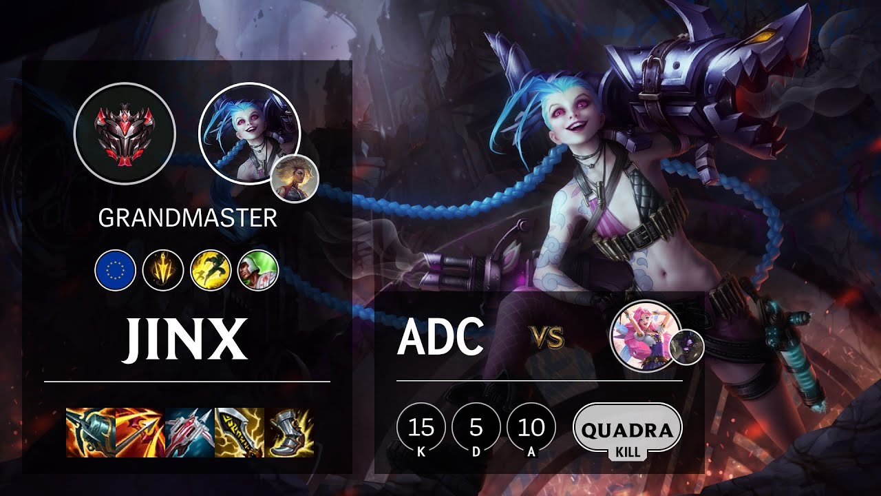 Jinx ADC vs Seraphine - EUW Grandmaster Patch 11.3