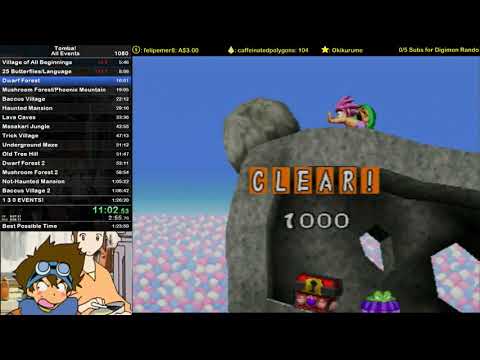 Tomba!/Tombi! - All Events (100%) Speedrun in 1:25:41