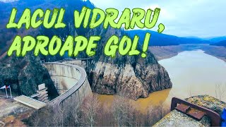 Barajul și Lacul Vidraru așa cum nu le-ai văzut niciodată! Satul scufundat a ieșit la iveală!