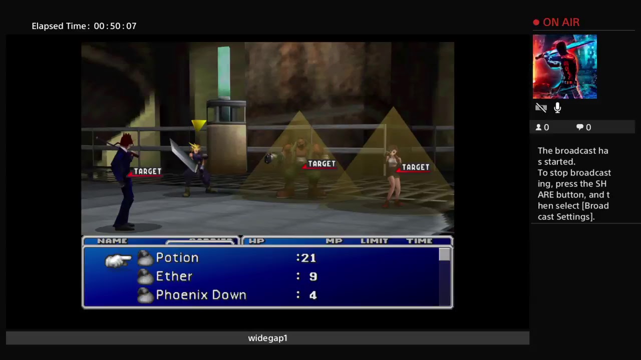 widegap1's FF7 Broadcast