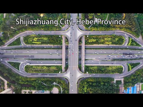 Aerial China：Shijiazhuang City, Hebei Province河北省石家莊市