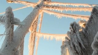Raw: Water Main Break Encases Pa Homes in Ice