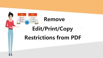 Remove Edit/Print/Copy Restrictions from PDF Document