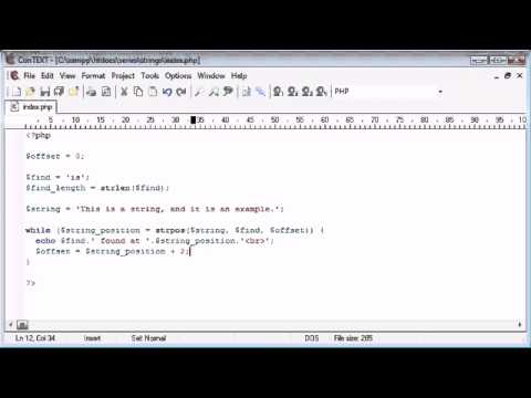 Beginner PHP Tutorial   49   String Functions String Position Part 2