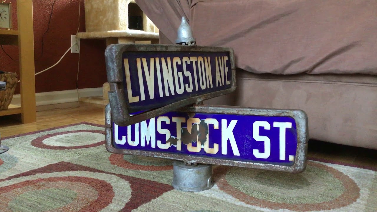 Porcelain Street Sign YouTube