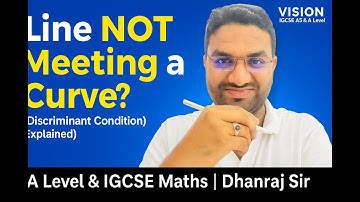 How to Find When a Line Does NOT Meet a Curve | A Level & IGCSE Maths Explained Step by Step