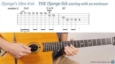 Django Reinhardt lick #26 : THE Django lick starting with an enclosure