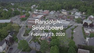 Randolph Selectboard - February 13, 2020