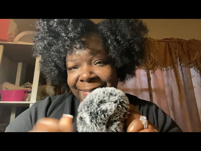 ASMR Fluffy Mic Scratching A Few Mouth Sounds