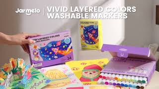 Layered Markers Jarmelo |  Rotuladores mágicos para niños efecto doble color