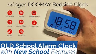 Super Simple Bedside Clock for Seniors - Doomay Alarm Clock Setup!