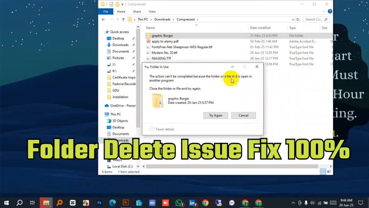 Folder Delete Problem Issue Fix 100% | Delete Undeletable folder ...