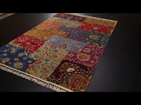 Anadolu Şal Serisi Patchwork Desenli El Dokuma Yün Halı inceleme videosu kapak görseli