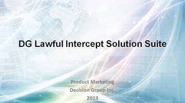 Lawful Interception Solution Suite