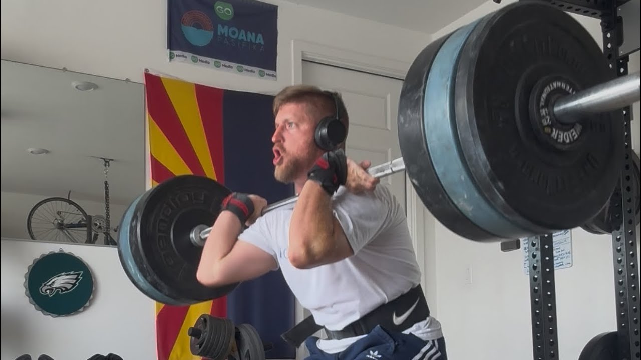 Front Squats, Cleans (280 lb clean PR) Step- ups 