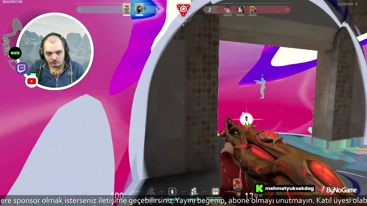 Chamber Headhunter Yeteneği ve Gaia Vandal ile Double Kill! VALORANT Dereceli