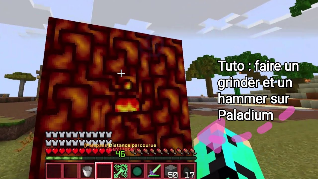 Tuto PALADIUM : faire un GRINDER et crafter un HAMMER en paladium - YouTube