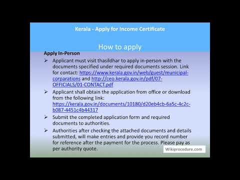 This video provides you information related to applying for income certificate in kerala. following link can take the page with more : htt...