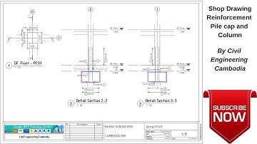 05 Revit shop drawing Reinforcement Pilecap with Column